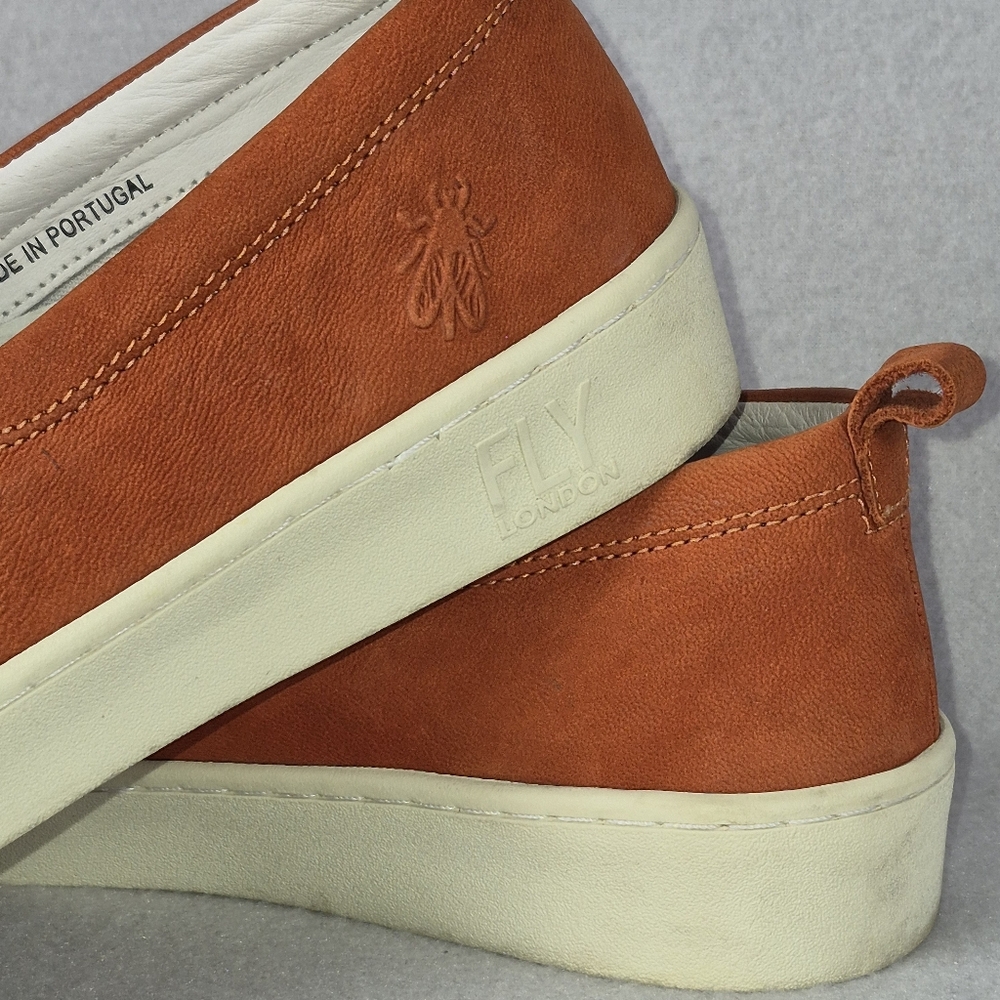 Fly London Womenβs Loafer β Burnt Orange Suede, Size 9.5 - Picture 9 of 9